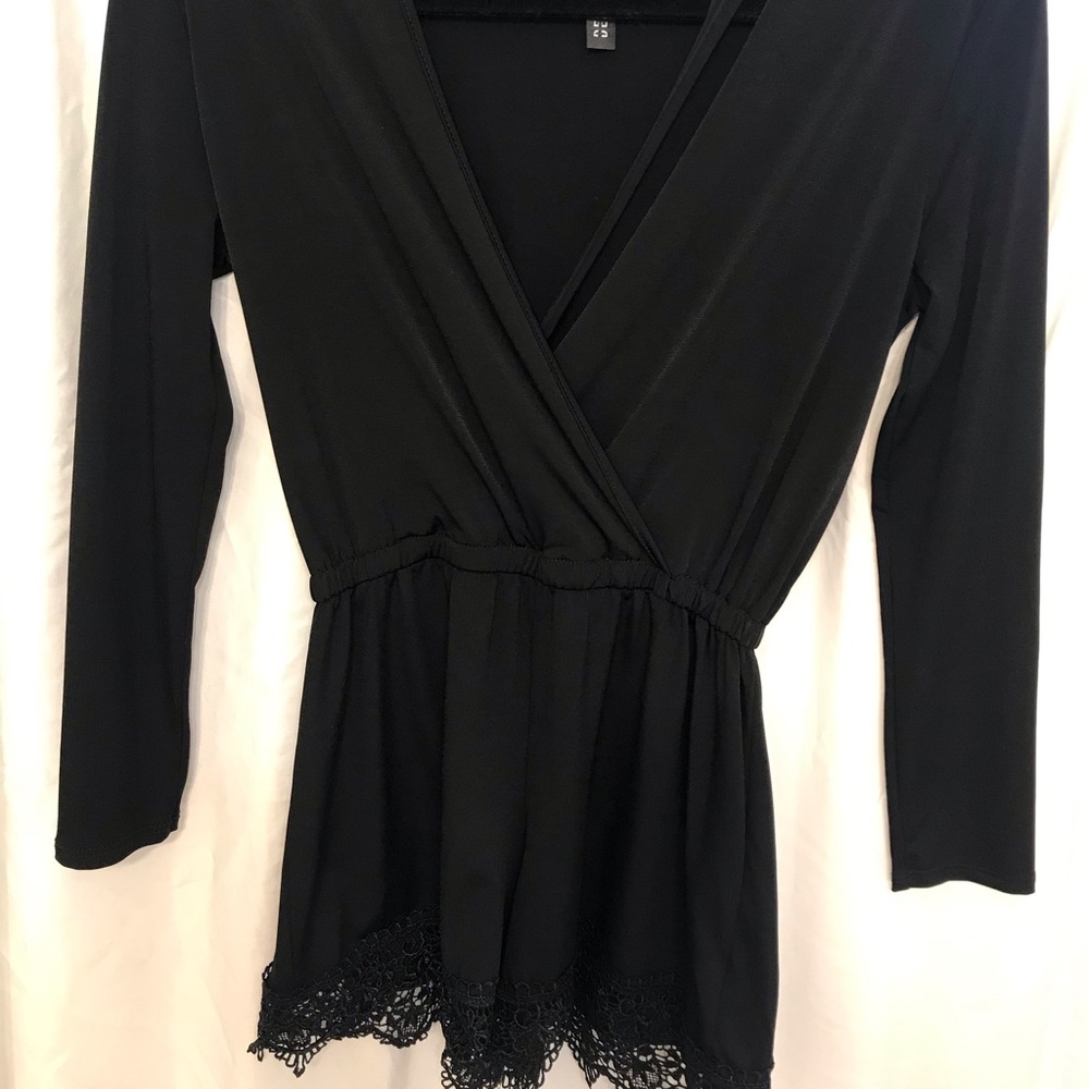 Detailed black romper